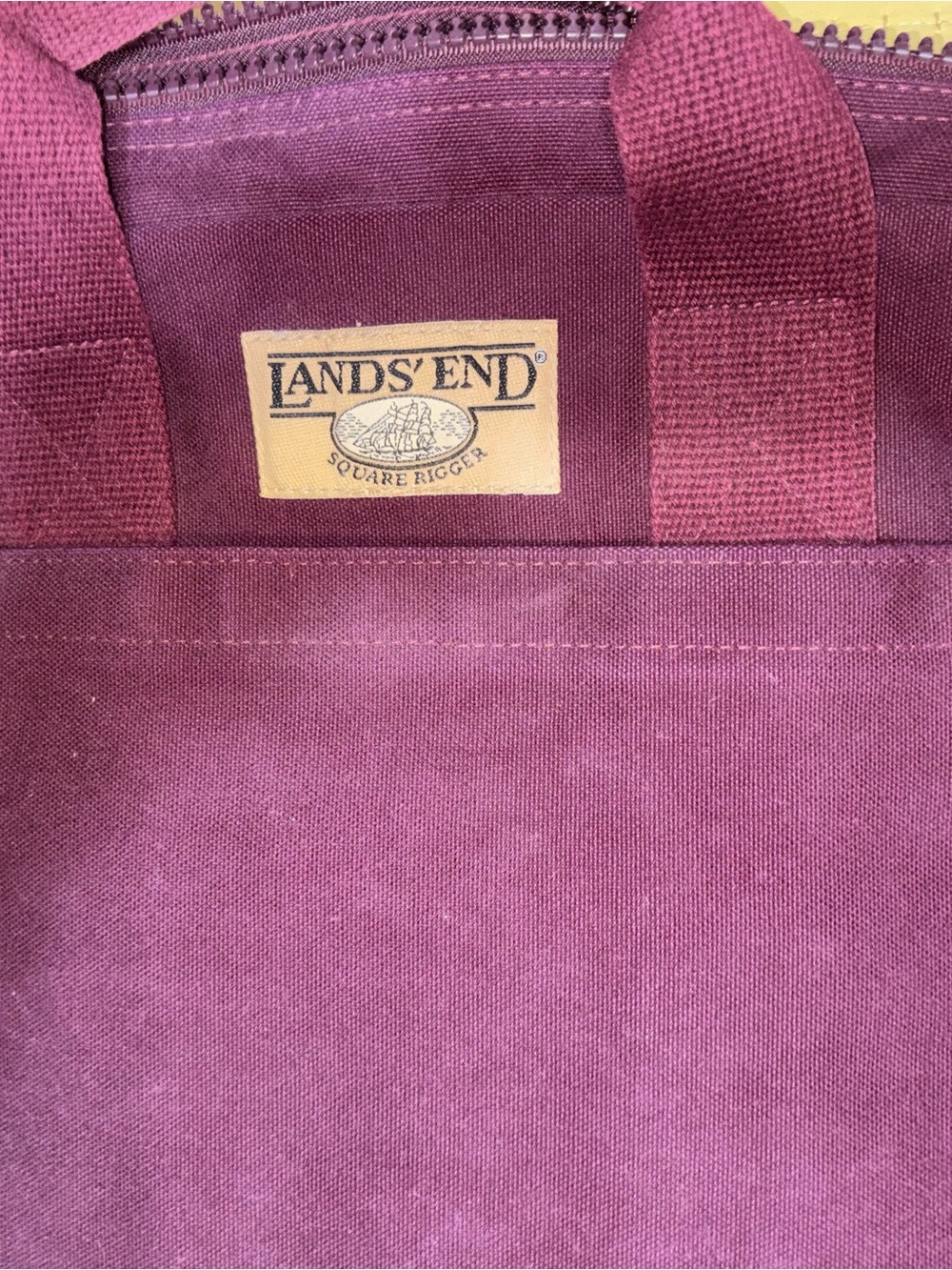 Lands' End Plum Canvas Duffel Bag